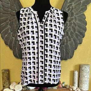 Calvin Klein Geometric Black and White Tank Top